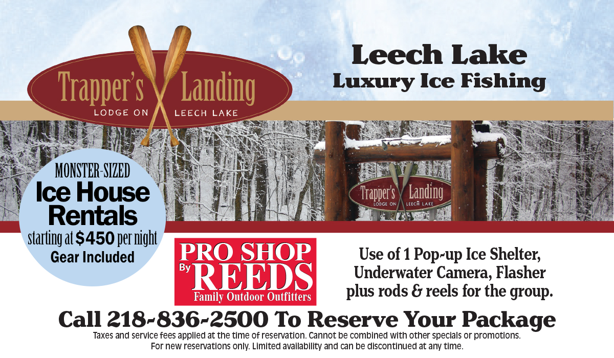 Ice Fishing Leech Lake - Trapper's Landing Lodge